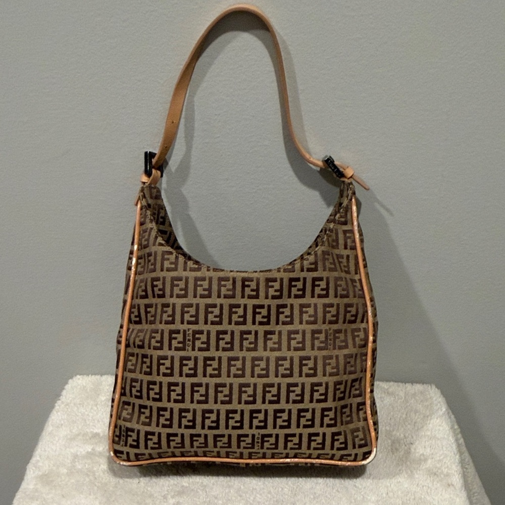 Fendi Brown and Tan Shoulder Bag